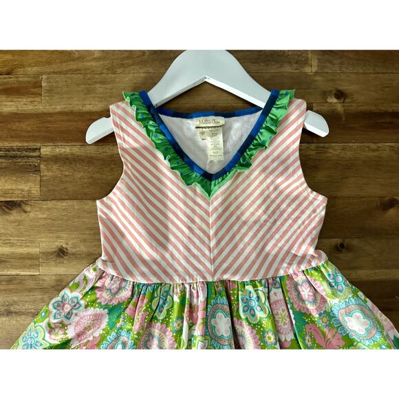 Matilda Jane It's A Wonderful Parade Cake Walk Tank Sleeveless Floral Pink Dress - Picture 3 of 7